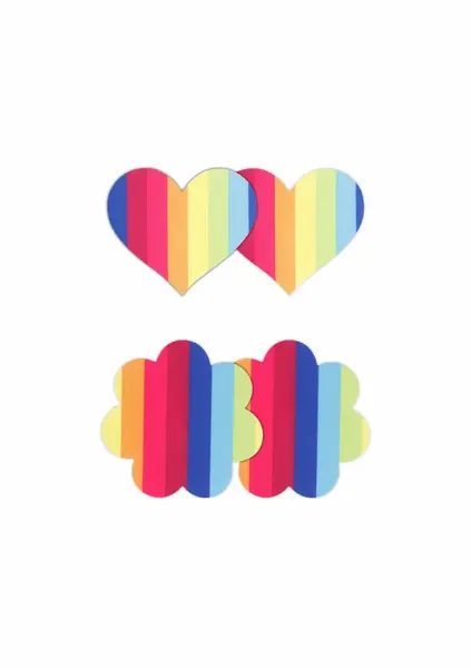 NS Novelties Pasties Heart & Flower 2 Pair - Decorative Adhesive Covers