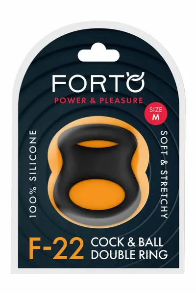FORTO F-22 D Ring Medium Black Premium Silicone System