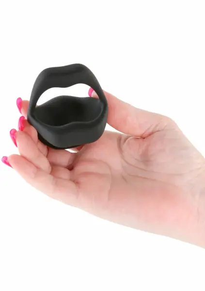 Techno Strobe Rechargeable Vibrating Ring with App Control, Black