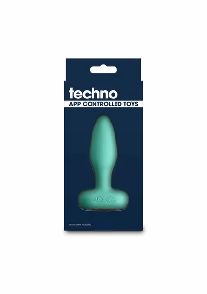 Techno Prism Rotating Silicone Plug with App Control, 16 Modes, Black