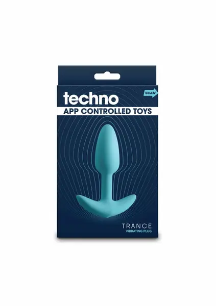 Techno Trance Vibrating Plug Silicone APP-Controlled 9 Functions Black
