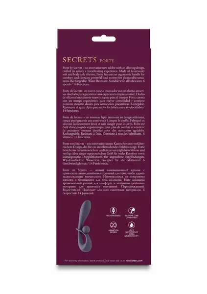 Secrets Forte Dual-Motor Silicone Intimate Device, 6 Speeds, 14 Modes