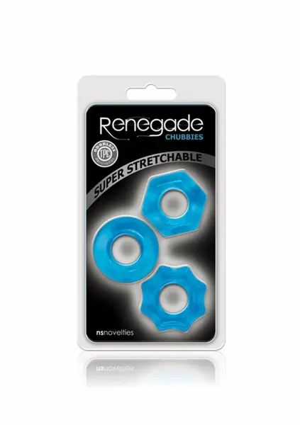 Renegade Chubbies Stackable Elastic Rings TPE Body Safe 3-Pack