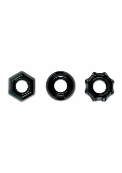 Renegade Chubbies Super Elastic Stackable Rings TPE Black Set