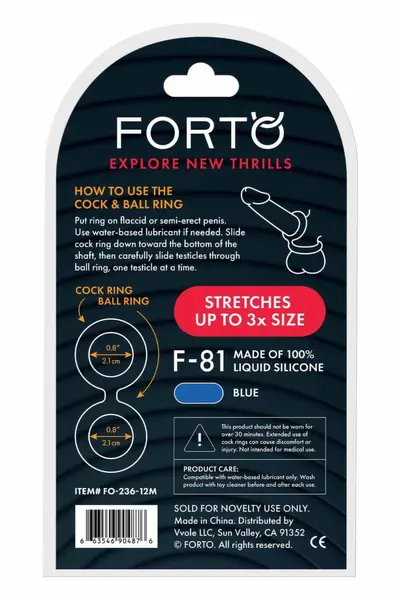 FORTO F-81 Double Ring 47mm Blue Premium Silicone System