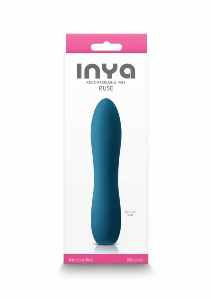 INYA Ruse Compact Rechargeable Silicone Device, 10 Modes, Pink