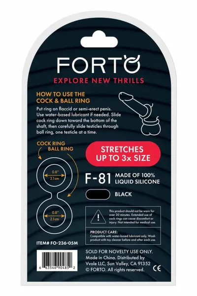 FORTO F-81 Double Ring 47mm Black Premium Silicone System