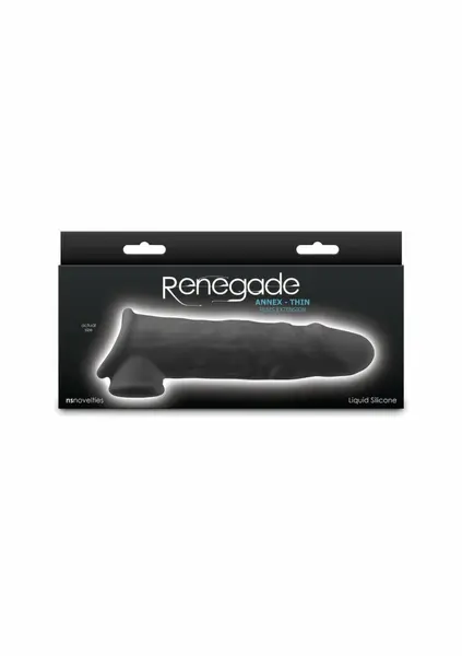 Renegade Annex Thin Liquid Silicone Anatomical Sleeve Black