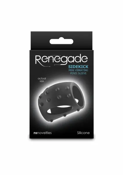 Renegade Sidekick Silicone Intimate Sleeve with Vibrating Motor Black