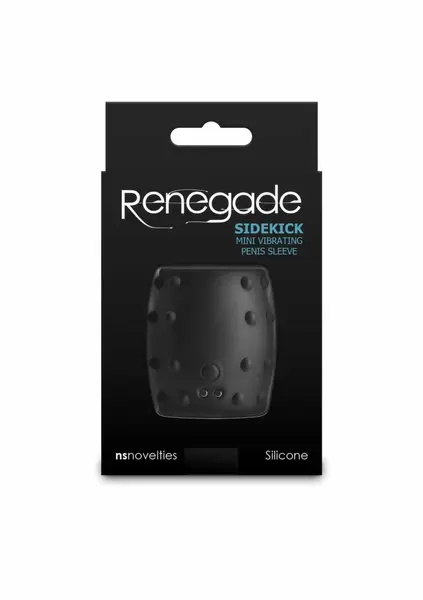 Renegade Sidekick Silicone Intimate Sleeve with Vibrating Motor Black