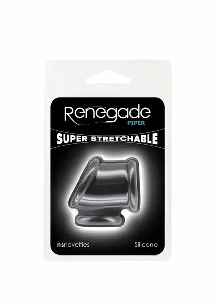 Renegade Piper силиконов пръстен за пенис, черен, универсален размер