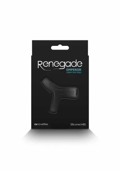 Renegade Emperor Rechargeable Vibrating Ring, Black, Stretchy Fit