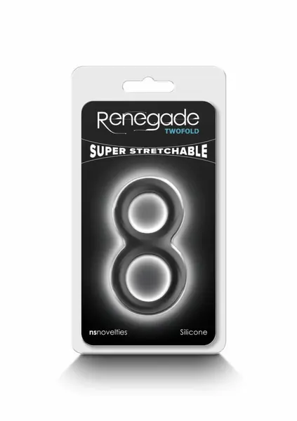 Renegade Twofold Silicone Dual Support Rings Black Universal Size