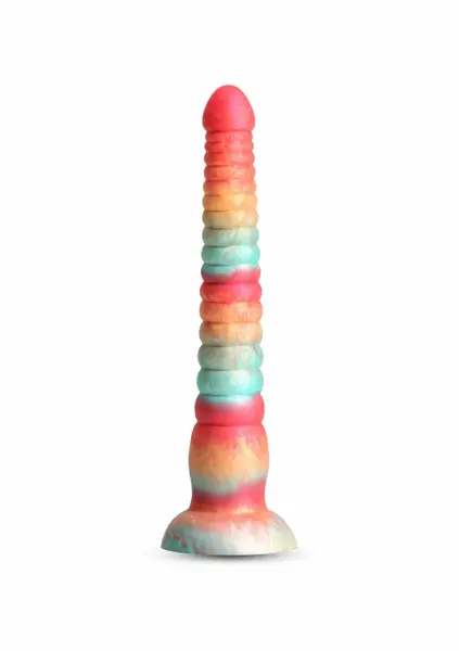 Colours Stacked 9 Inch Silicone Model, Tri-Colored, Satin Finish