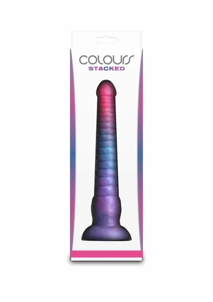 Colours Stacked 9 Inch Silicone Model, Tri-Colored, Satin Finish