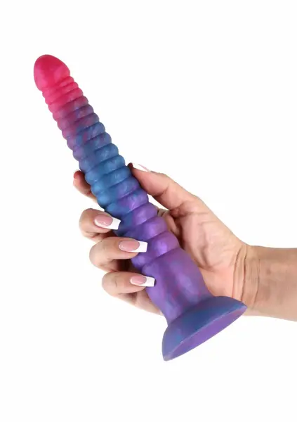 Colours Stacked 9 Inch Silicone Model, Tri-Colored, Satin Finish