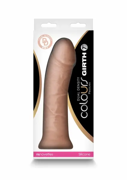 NS Novelties Colours Dual Density Wide 7 inch Platinum Silicone Model