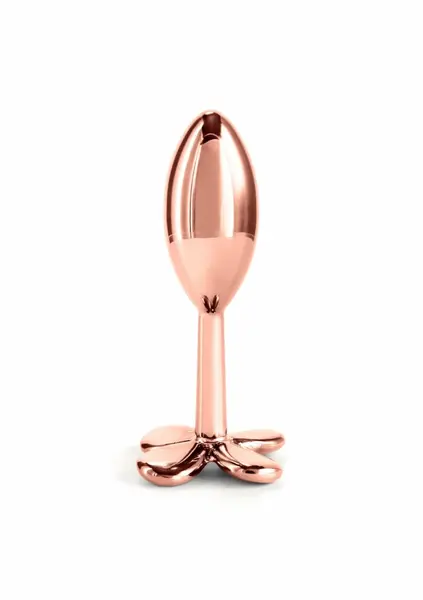 Rear Assets Clover Chrome-Plated Aluminum Plug Medium Pink Gem
