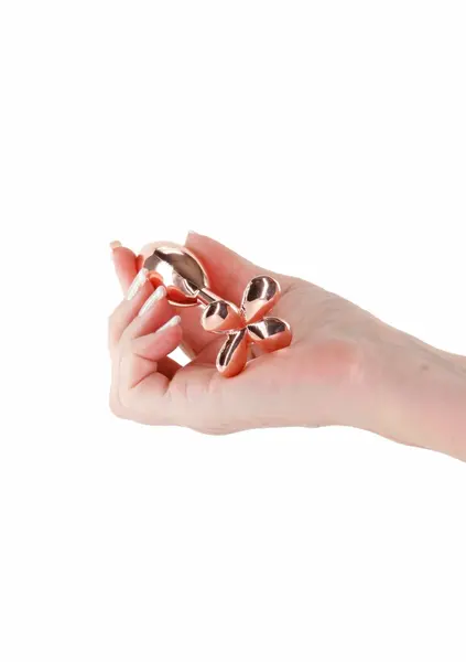 Rear Assets Clover Chrome-Plated Aluminum Plug Medium Pink Gem