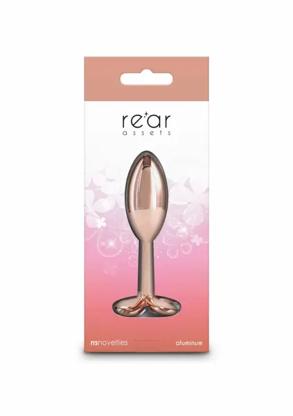 Rear Assets Clover Chrome-Plated Aluminum Plug Medium Pink Gem