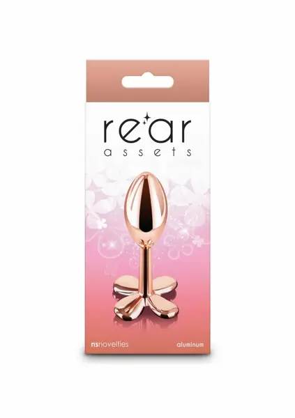 Rear Assets Clover Chrome-Plated Aluminum Plug Medium Pink Gem