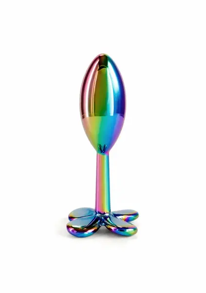 Rear Assets Clover Chrome-Plated Aluminum Plug Medium Pink Gem