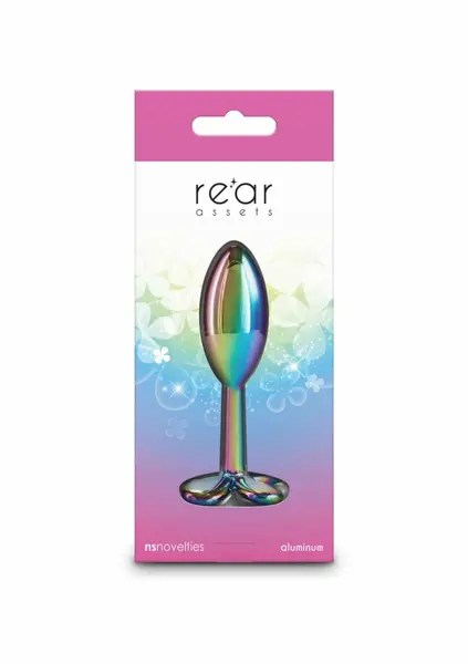 Rear Assets Clover Chrome-Plated Aluminum Plug Medium Pink Gem