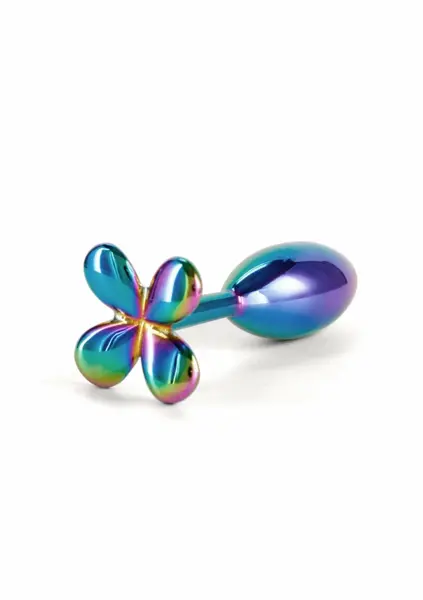 Rear Assets Clover Chrome-Plated Aluminum Plug Medium Pink Gem