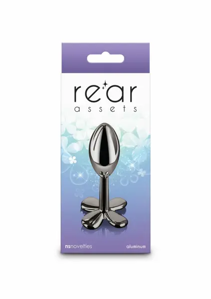 Rear Assets Clover Chrome-Plated Aluminum Plug Medium Pink Gem