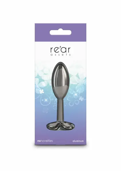 Rear Assets Clover Chrome-Plated Aluminum Plug Medium Pink Gem