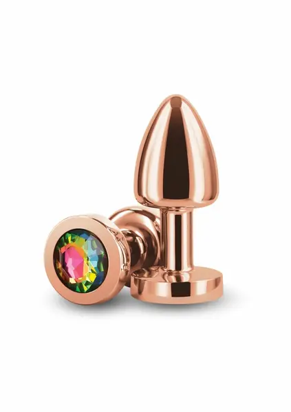 NS Novelties Rear Assets Petite Chrome-Plated Aluminum Plug Pink Gem