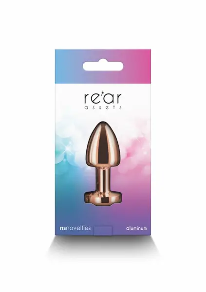 NS Novelties Rear Assets Petite Chrome-Plated Aluminum Plug Pink Gem