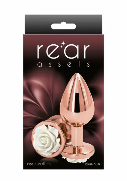 Rose Buttplug Medium Chrome-Plated Aluminum Visual Accent