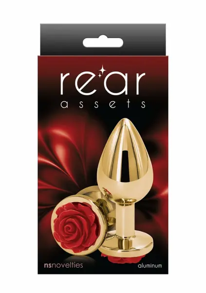 Rose Buttplug Medium Chrome-Plated Aluminum Visual Design