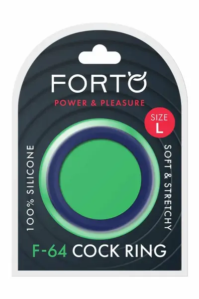 FORTO F-64 Wide Silicone Ring Large Blue 50mm Premium Stretchable
