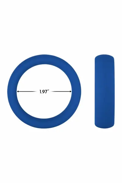 FORTO F-64 Wide Silicone Ring Large Blue 50mm Premium Stretchable