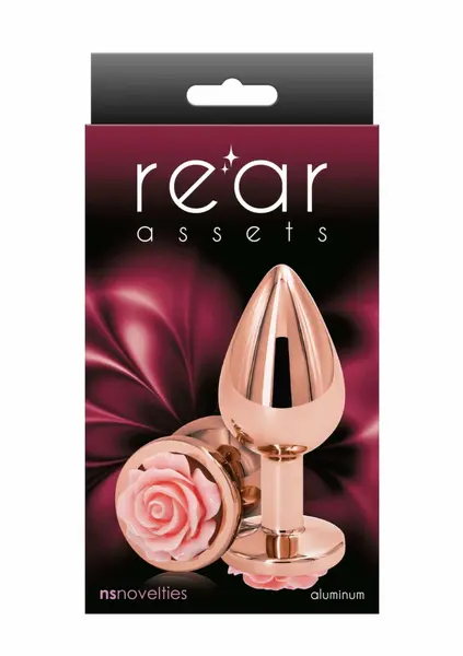 Rose Buttplug Medium Chrome-Plated Aluminum Visual Accent