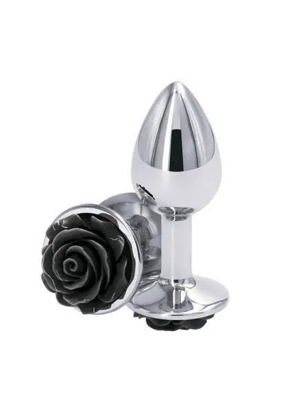 Rose Buttplug Small Chrome-Plated Aluminum Intimate Accessory