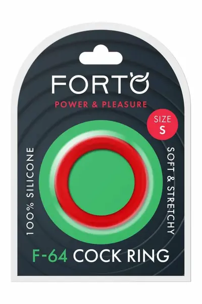 FORTO F-64 Wide Silicone Ring 40mm Small Red Premium Stretchable