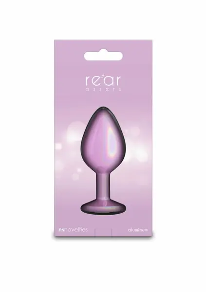 Iridescent Pink Medium Chrome-Plated Aluminum Intimate Plug