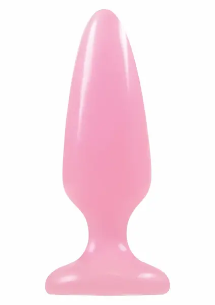Pleasure Plug светещ анален разширител, син, среден