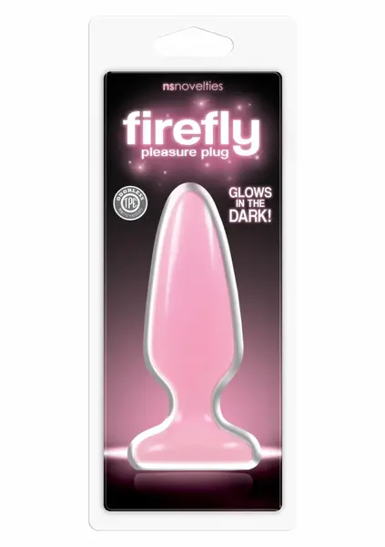 Pleasure Plug светещ анален разширител, син, среден