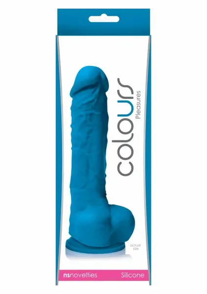 Pleasures Colours Silicone Model 5 inch, Suction Cup, Black