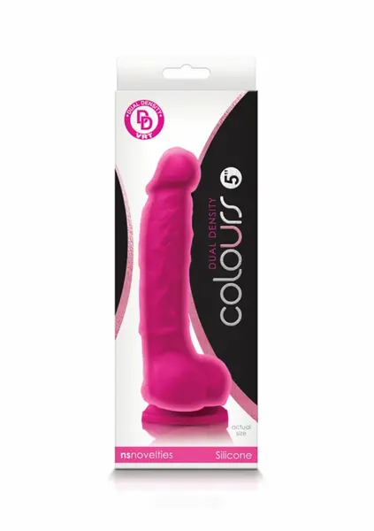 Colours Dual Density двуслойно дилдо от платинен силикон, розово, 12,7 см – модел 2