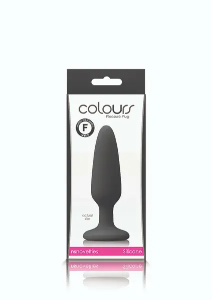 Colours Pleasures Small Plug Platinum Silicone Suction Base Black