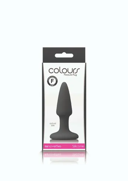 Colours Pleasures Mini Plug Platinum Silicone Black Small
