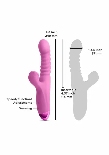 Luxe Nova - Rechargeable Silicone Intimate Device, 7 Modes, Pink