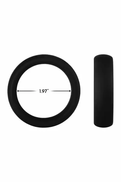 FORTO F-64 Wide Silicone Ring Large 50mm Black Premium Material