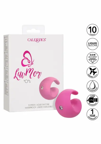 LuvMor O's Curved Silicone Fingertip Massager, 10 Speeds, Rechargeable