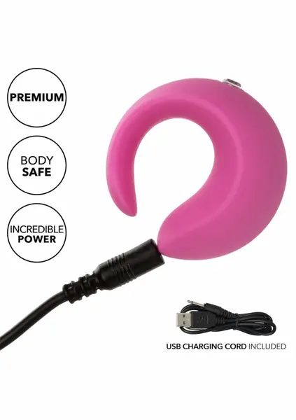 LuvMor O's Curved Silicone Fingertip Massager, 10 Speeds, Rechargeable